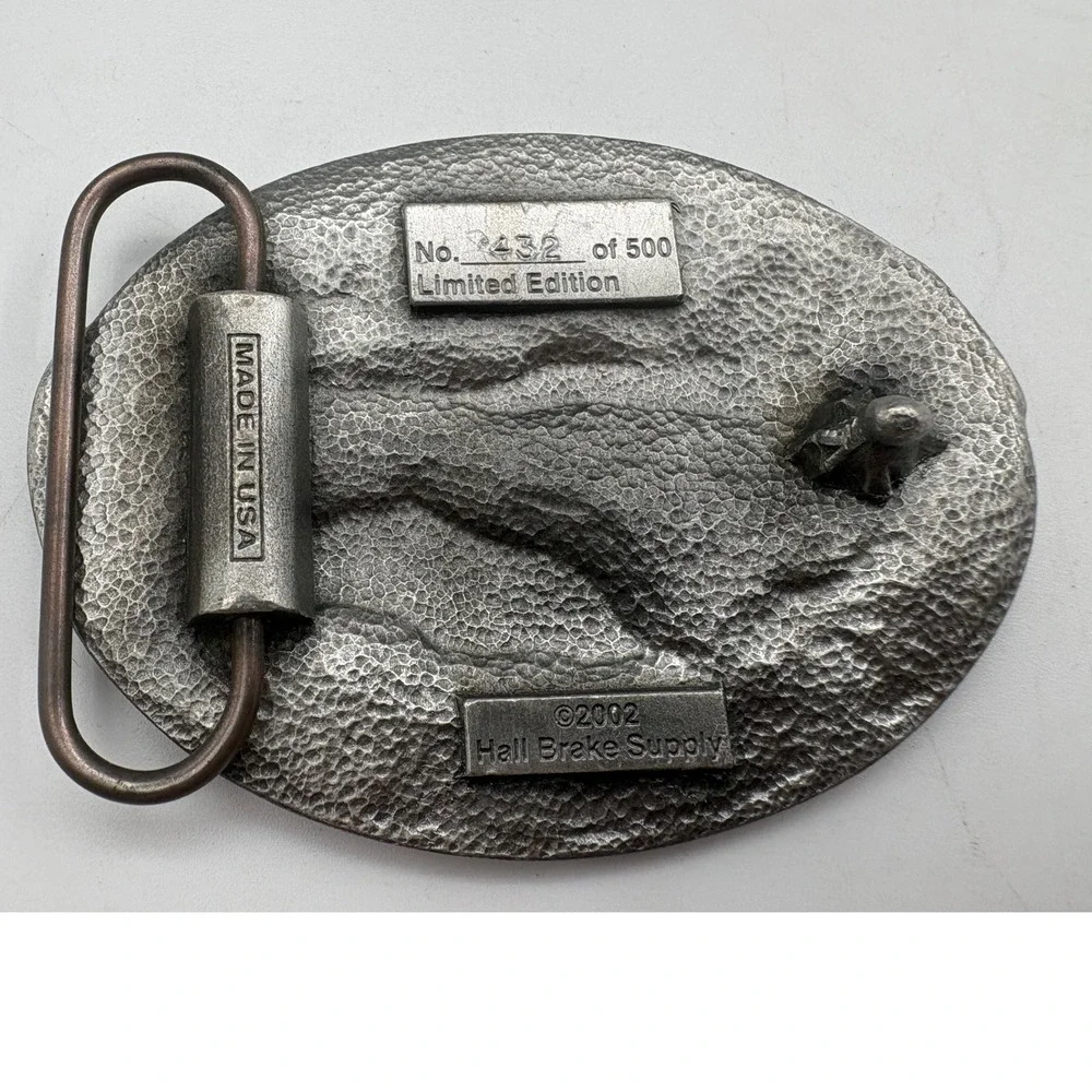 Hall‎ Brake Supply Belt Buckle 2002 Phoenix Arizona Semi Truck Pewter Silver EX